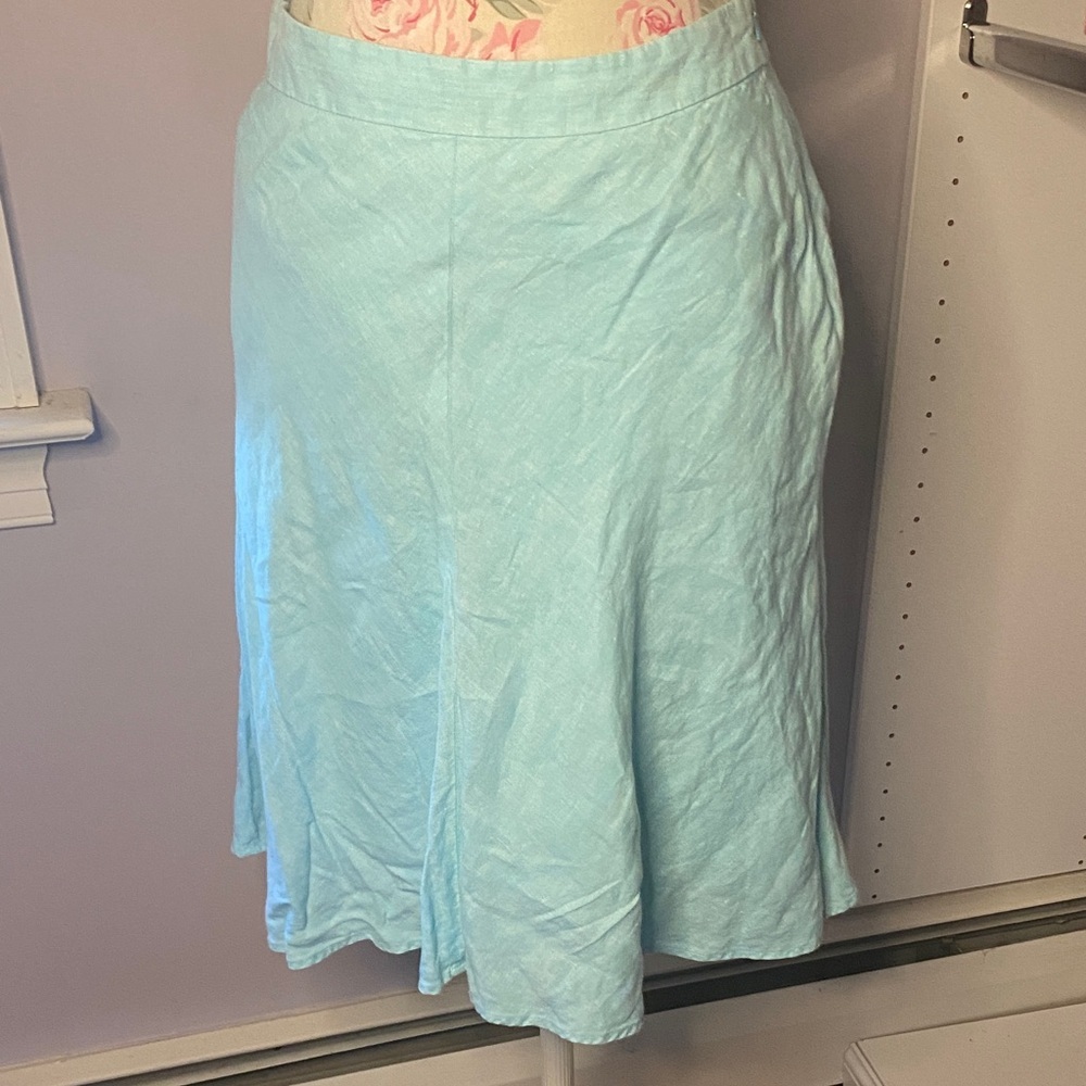 Banana Republic Light Aqua A-Line Skirt